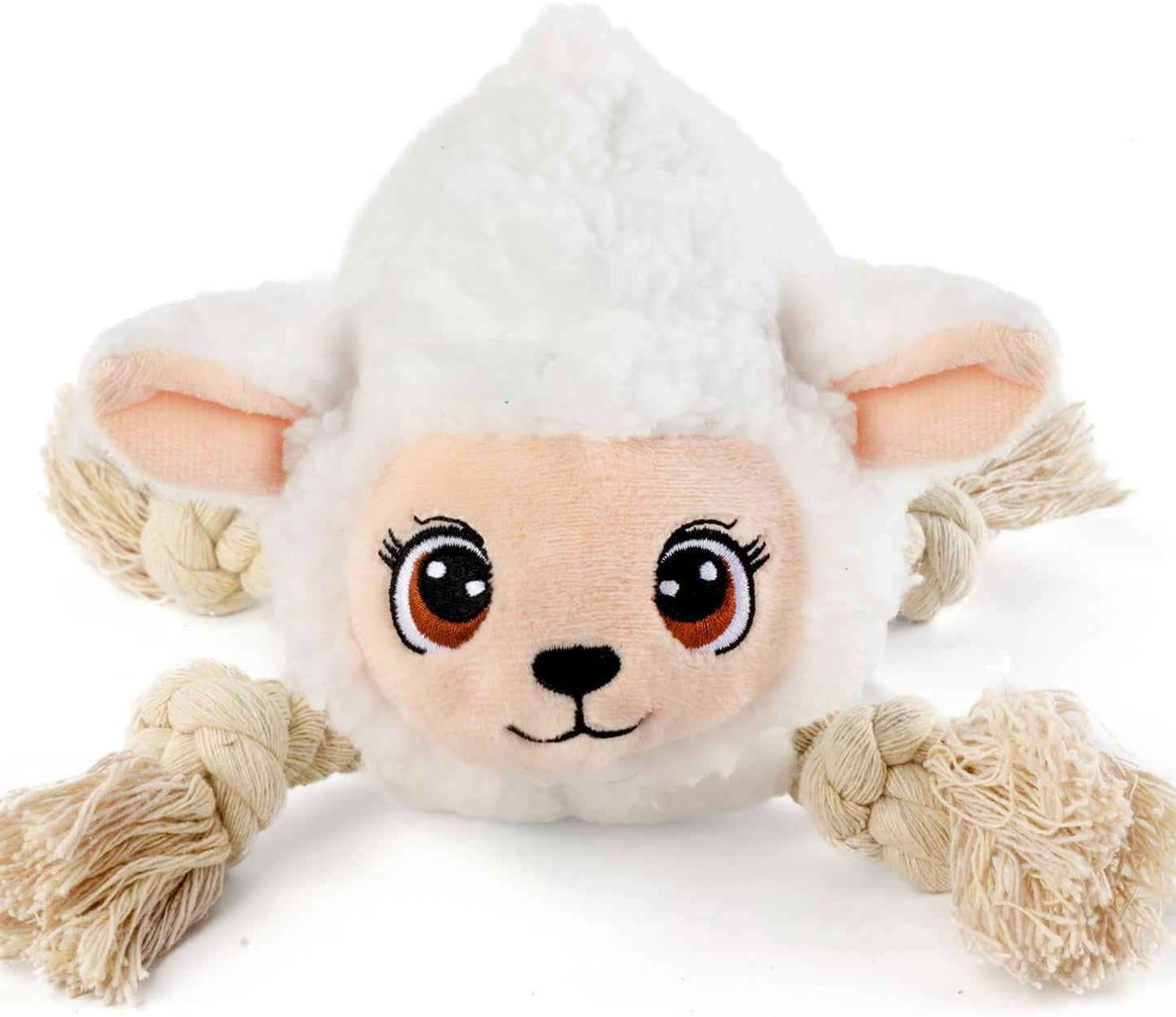 Dog Toys, Dog Plush Toy for Large Breed, Cute Squeaky Dog Toys with Crinkle Paper, Dog Chew Toys for Puppy, Small, Middle, Big Dogs (Cow)