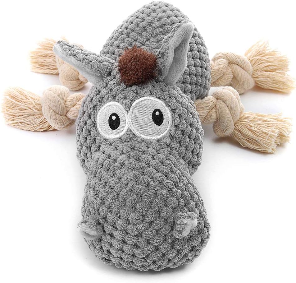 Dog Toys, Dog Plush Toy for Large Breed, Cute Squeaky Dog Toys with Crinkle Paper, Dog Chew Toys for Puppy, Small, Middle, Big Dogs (Cow)