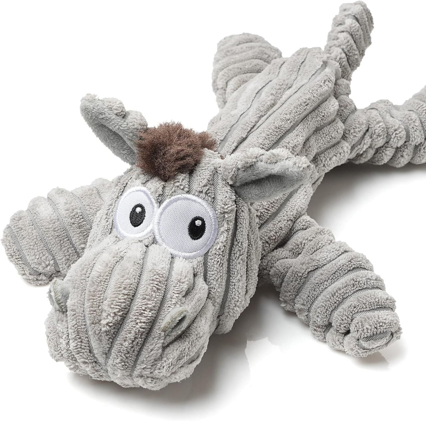 Dog Toys, Dog Plush Toy for Large Breed, Cute Squeaky Dog Toys with Crinkle Paper, Dog Chew Toys for Puppy, Small, Middle, Big Dogs (Cow)